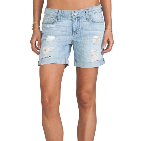 PAIGE | Grant Shorts in Naomi Destructed Wash - Picture 1 of 12
